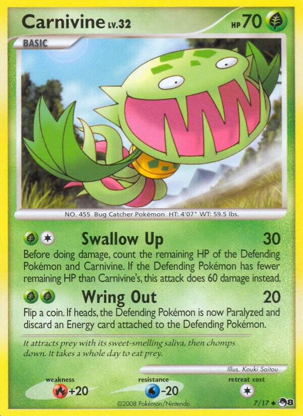 Pokemon Carnivine 7/17 POP Series 8