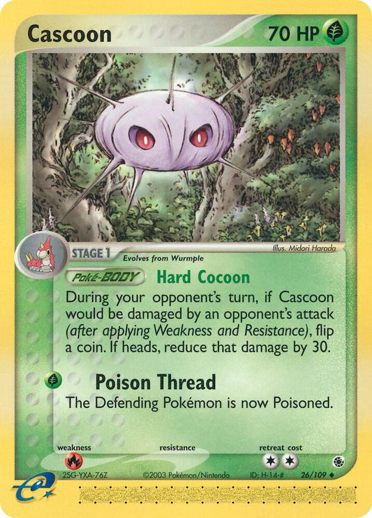 Pokemon Cascoon 26/109 EX Ruby & Sapphire
