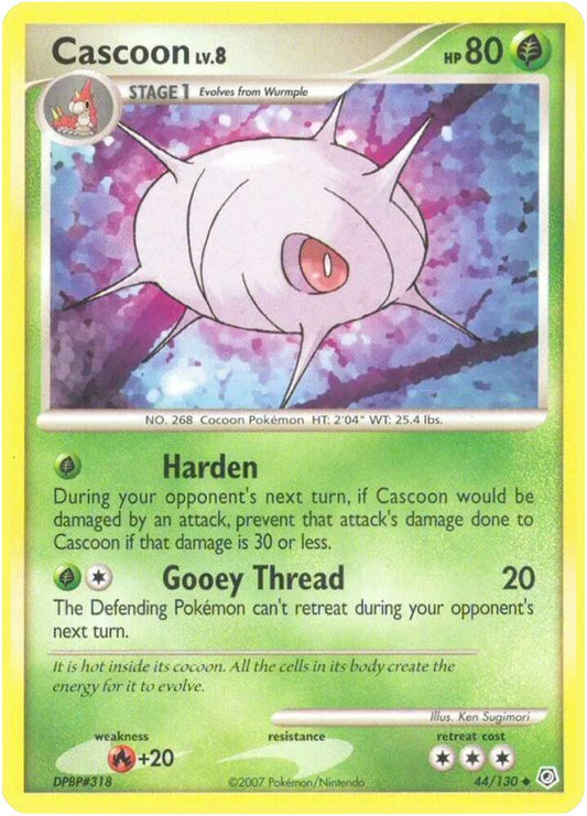 Pokemon Cascoon 44/130 Diamond & Pearl