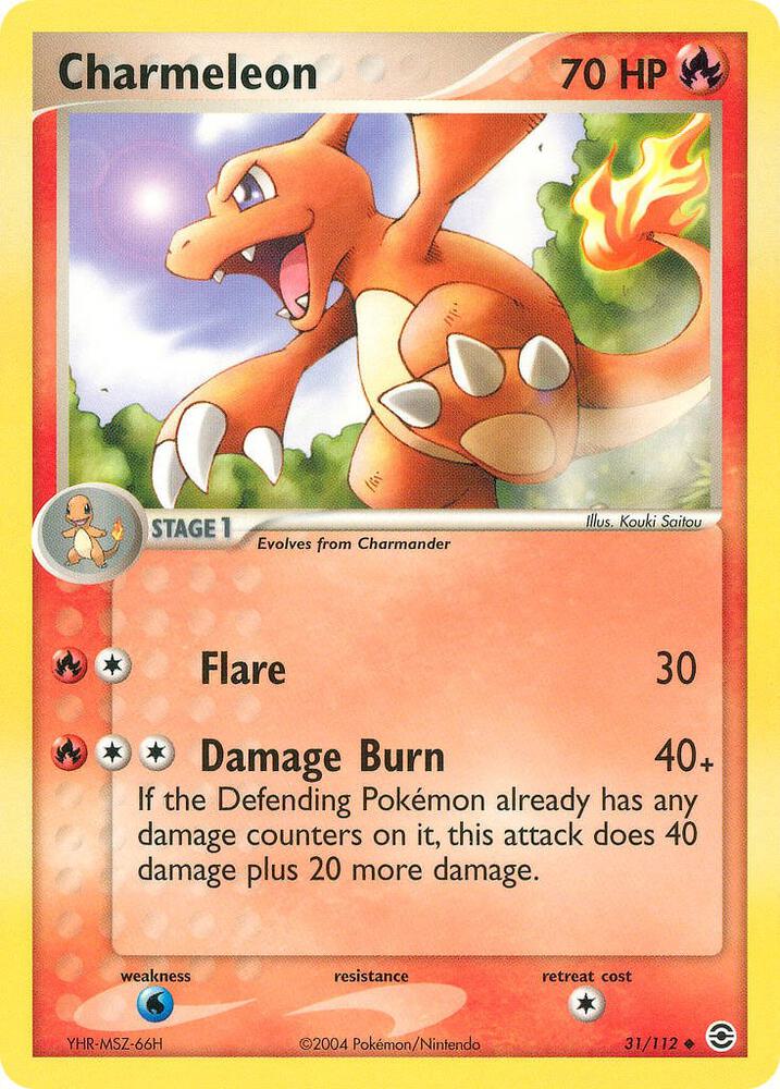Pokemon Charmeleon 31/112 FireRed & LeafGreen