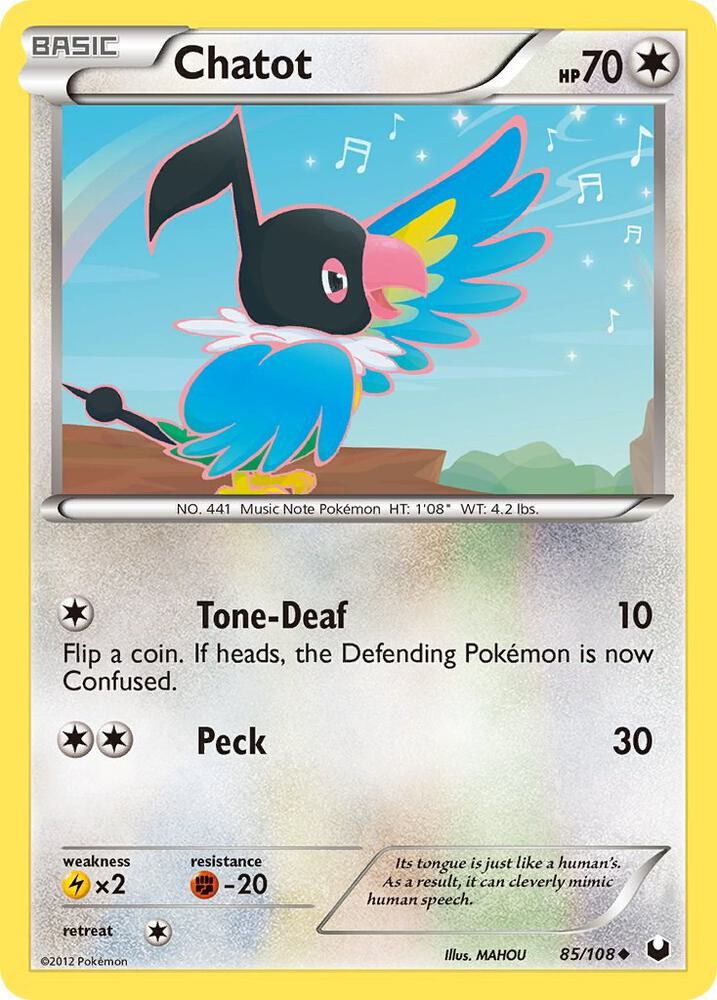 Pokemon Chatot 85/108 Dark Explorers