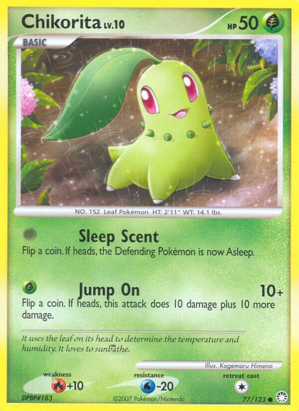 Pokemon Chikorita 77/123 Mysterious Treasures