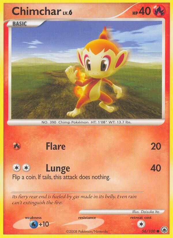 Pokemon Chimchar 56/100 Majestic Dawn