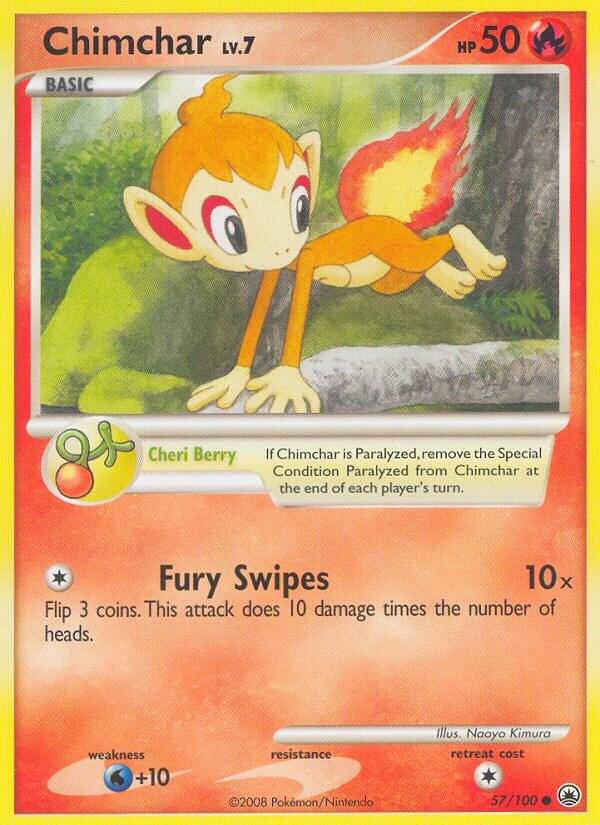Pokemon Chimchar 57/100 Majestic Dawn
