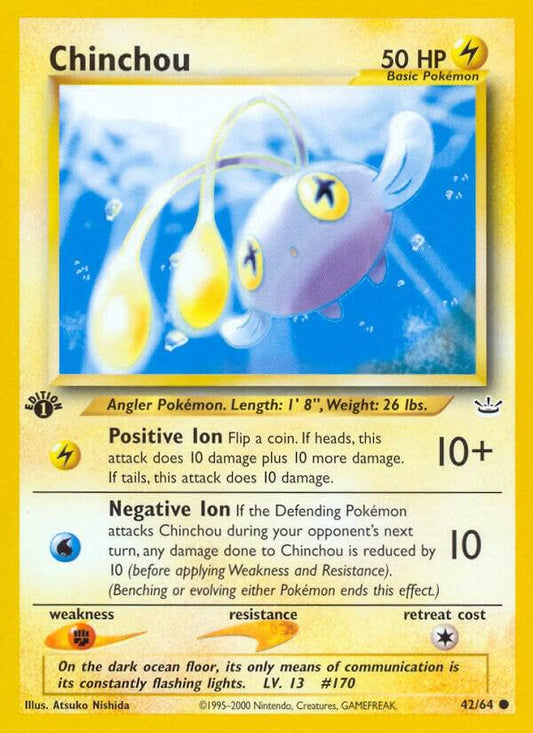 Pokemon Chinchou 42/64 Neo Revelation