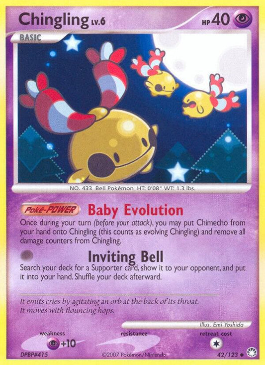 Pokemon Chingling 42/123 Mysterious Treasures