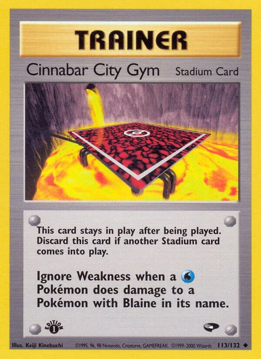 Pokemon  Cinnabar City Gym 113/132 Gym Challenge