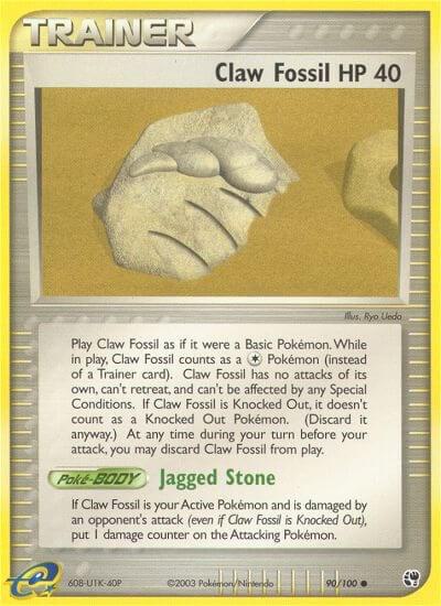Pokemon Claw Fossil 90/100 Sandstorm