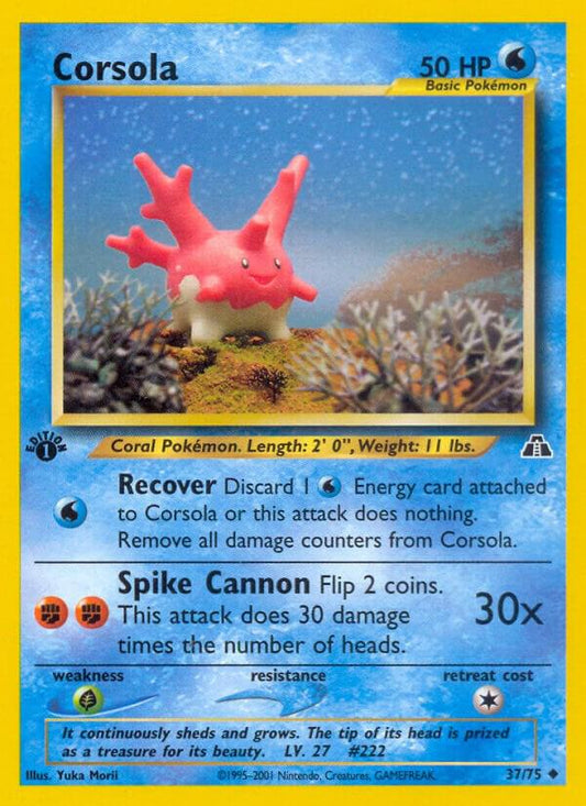 Pokemon Corsola 37/75 Neo Discovery