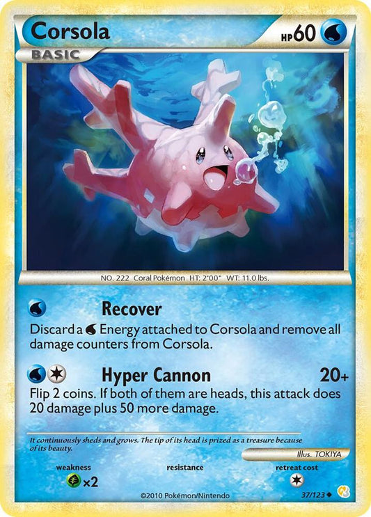 Pokemon Corsola 37/123 HeartGold & SoulSilver