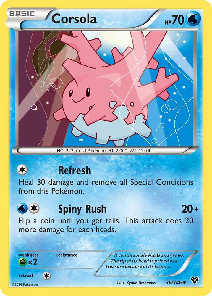 Pokemon Corsola 36/146 XY