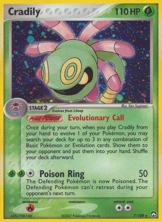Pokemon Cradily 7/108 Power Keepers