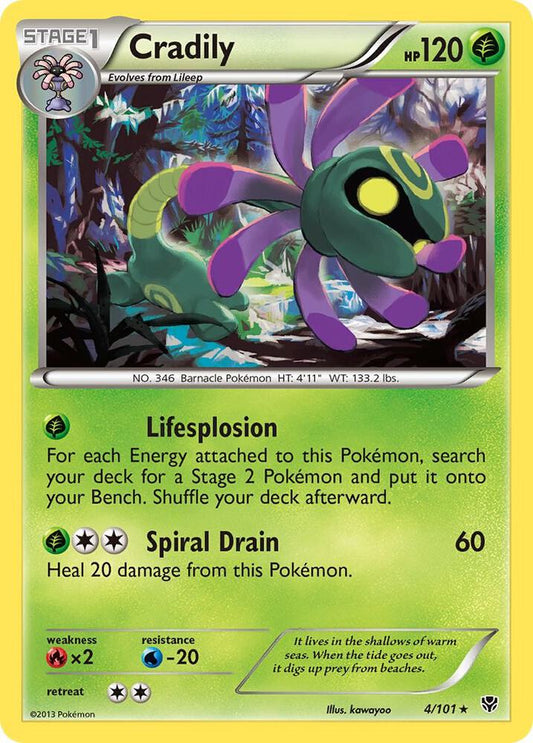 Pokemon Cradily 4/101 Plasma Blast