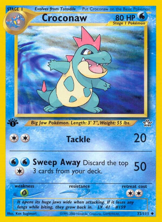 Pokemon Croconaw # 32 Neo Genesis