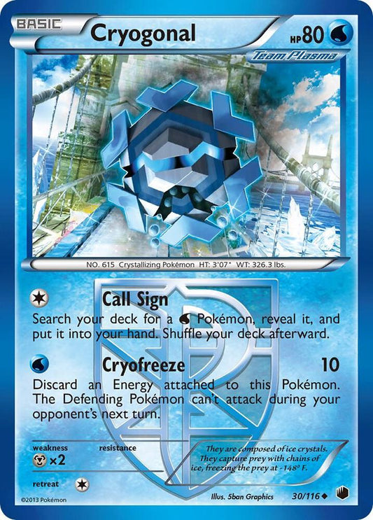 Pokemon Cryogonal 30/116 Plasma Freeze