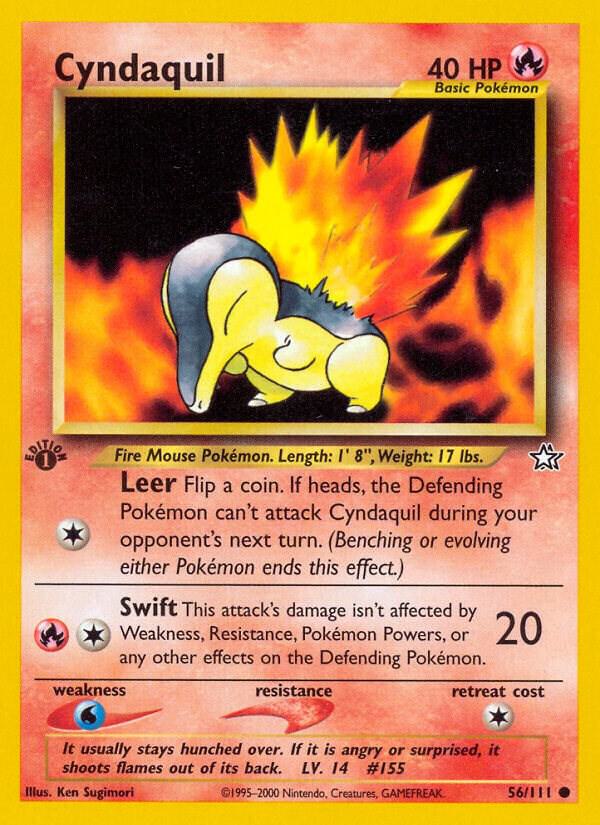 Pokemon Cyndaquil # 56 Neo Genesis