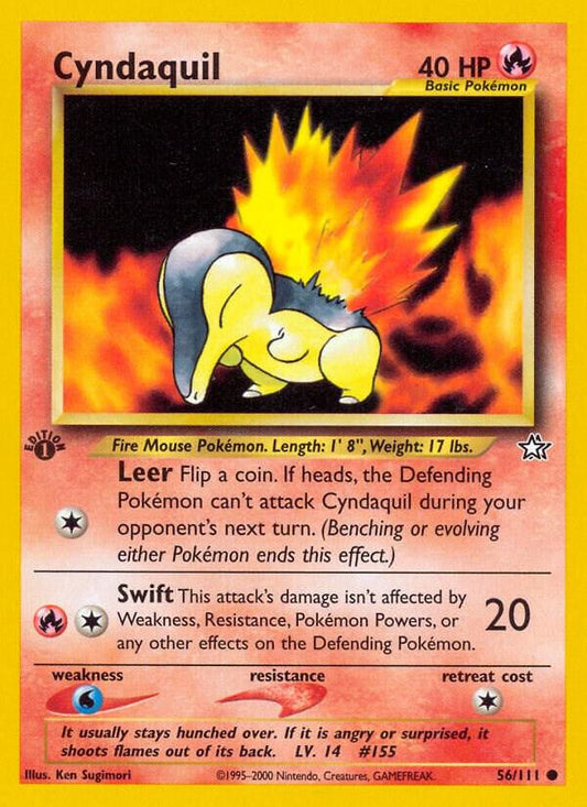 Pokemon Cyndaquil # 56 Neo Genesis