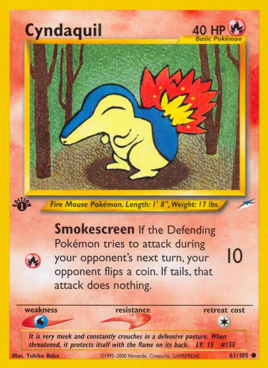 Pokemon Cyndaquil 61/105 Neo Destiny