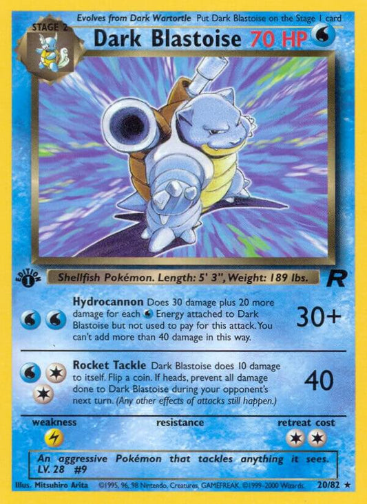 Pokemon Dark Blastoise #20 Team Rocket