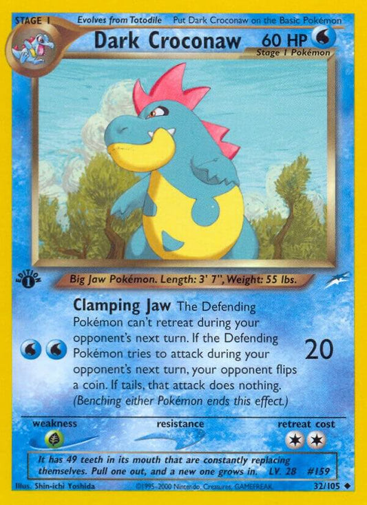 Pokemon Dark Croconaw 32/105 Neo Destiny