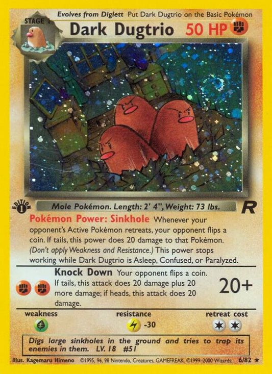 Pokemon Dark Dugtrio #6 Team Rocket