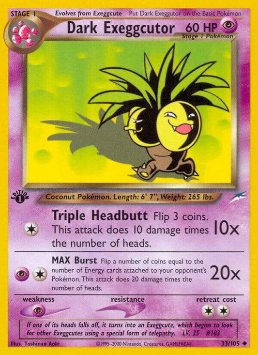 Pokemon Dark Exeggutor 33/105 Neo Destiny
