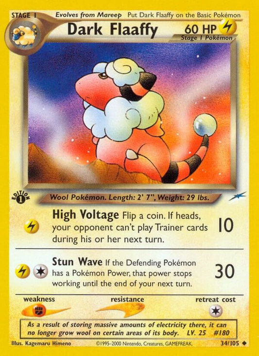 Pokemon Dark Flaaffy 34/105 Neo Destiny