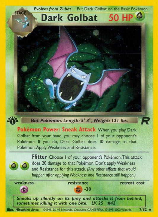 Pokemon Dark Golbat #7 Team Rocket