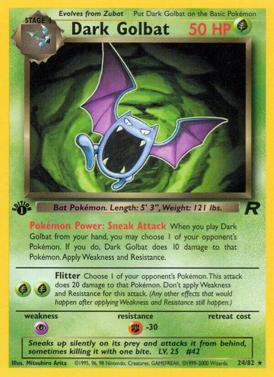 Pokemon Dark Golbat #24 Team Rocket