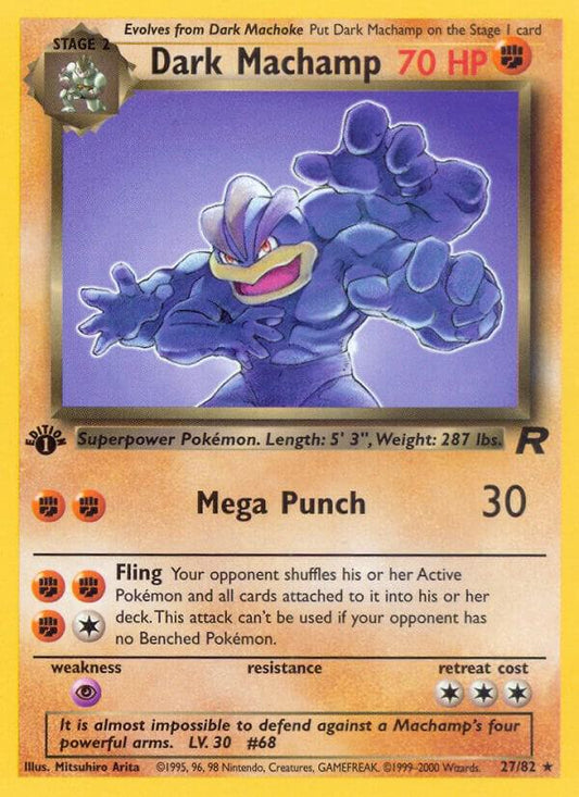 Pokemon Dark Machamp #27 Team Rocket