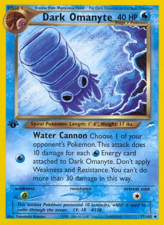 Pokemon Dark Omanyte 37/105 Neo Destiny