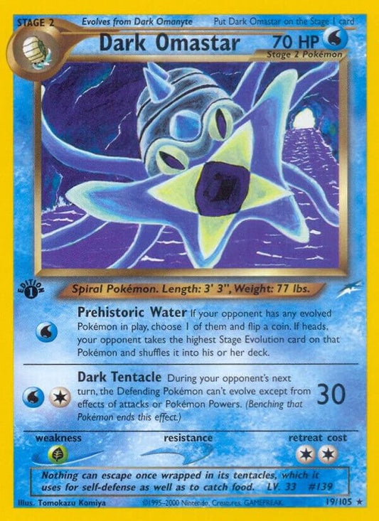 Pokemon Dark Omastar 19/105 Neo Destiny