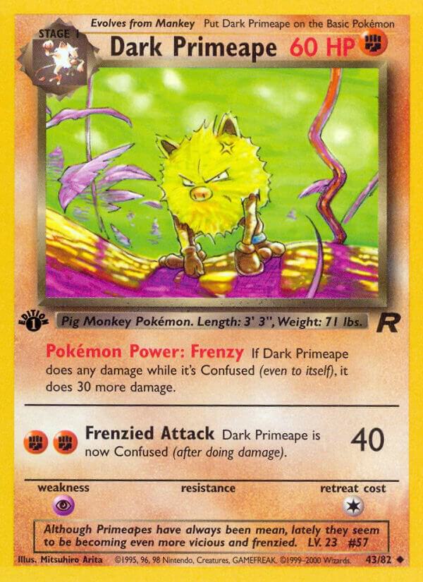 Pokemon Dark Primeape #43 Team Rocket