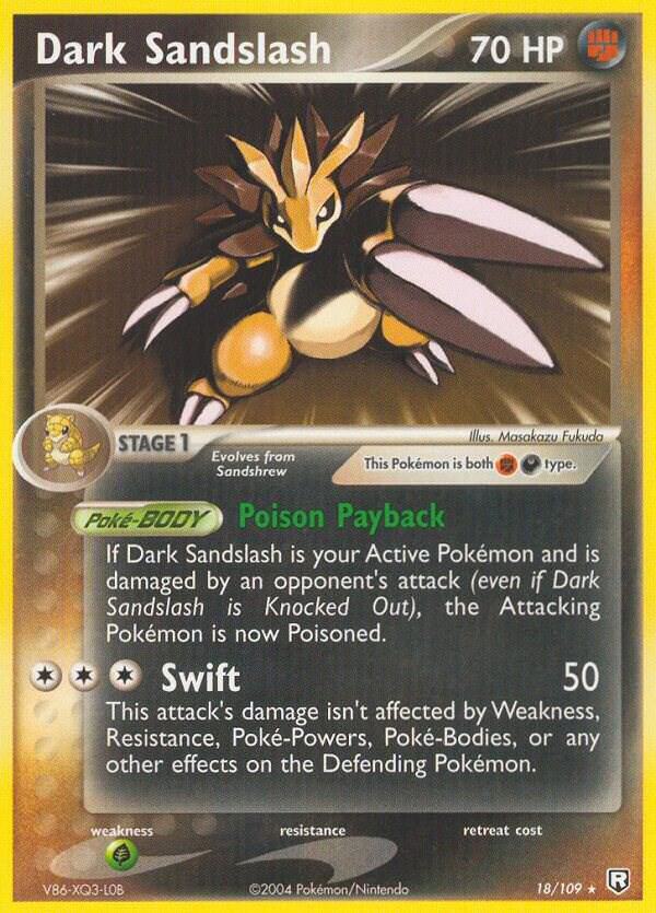 Pokemon Dark Sandslash 18/109 Team Rocket Returns