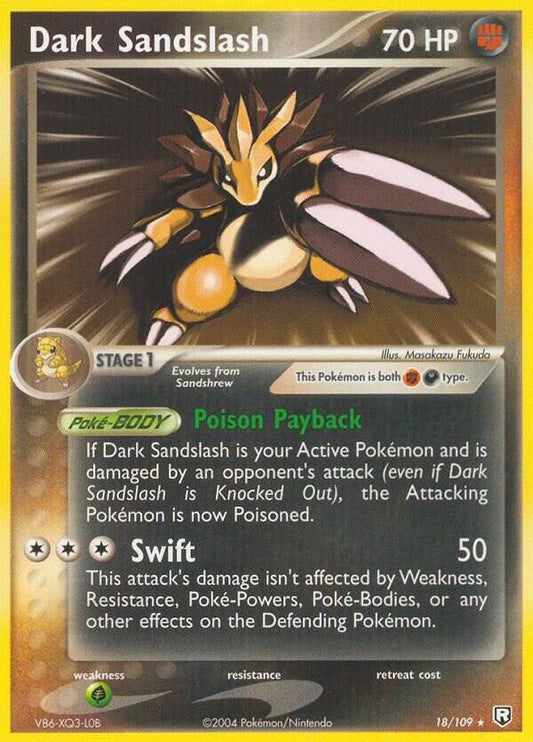Pokemon Dark Sandslash 18/109 Team Rocket Returns