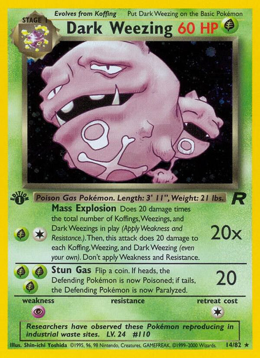 Pokemon Dark Weezing #14 Team Rocket