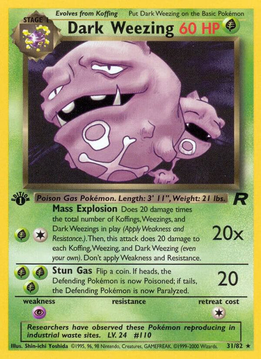 Pokemon Dark Weezing #31 Team Rocket