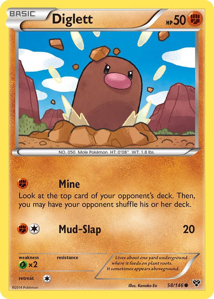 Pokemon Diglett 58/146 XY