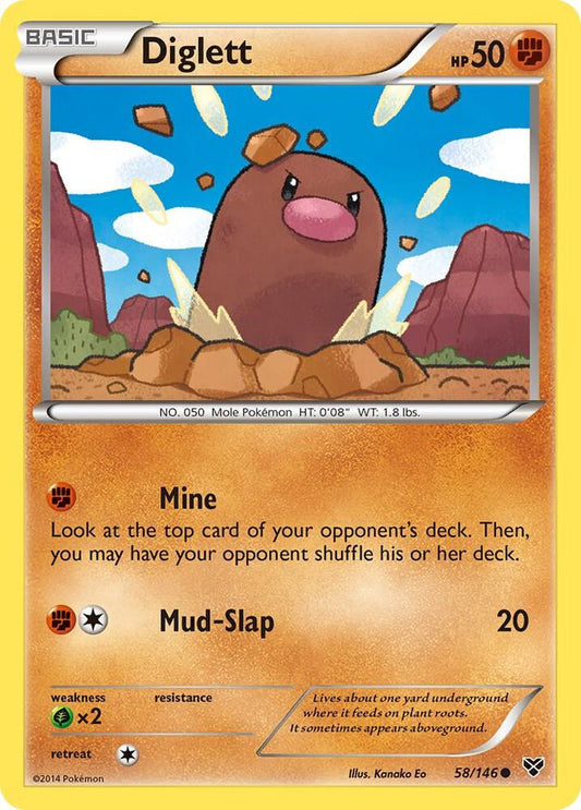 Pokemon Diglett 58/146 XY
