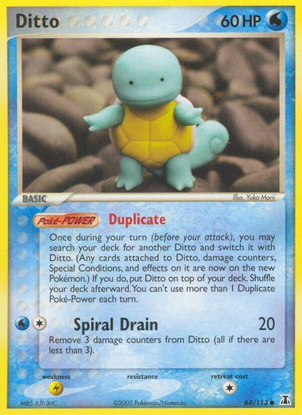 Pokemon Ditto [Squirtle] 64/113 Delta Species