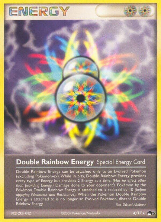 Pokemon Double Rainbow Energy 4/17 POP Series 5