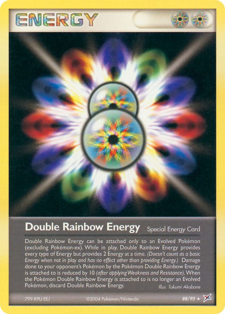 Pokemon Double Rainbow Energy 88/95 Team Magma vs Team Aqua