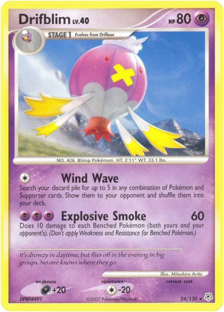 Pokemon Drifblim 24/130 Diamond & Pearl