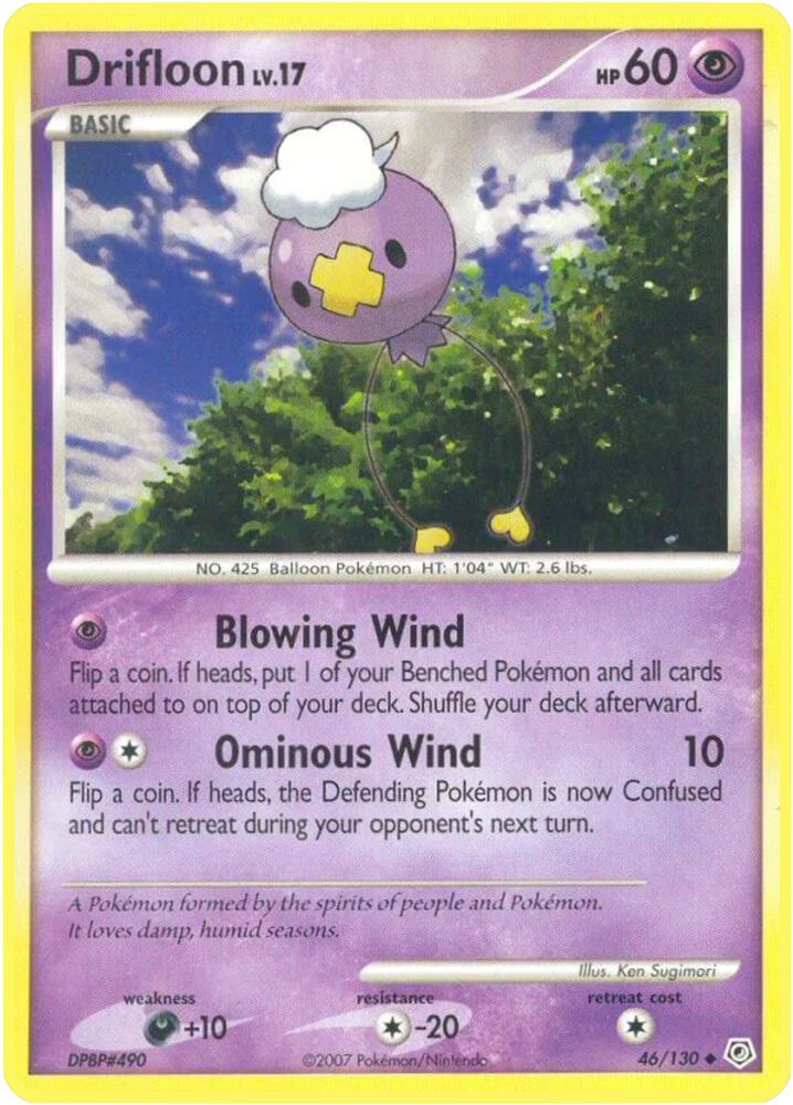 Pokemon Drifloon 46/130 Diamond & Pearl