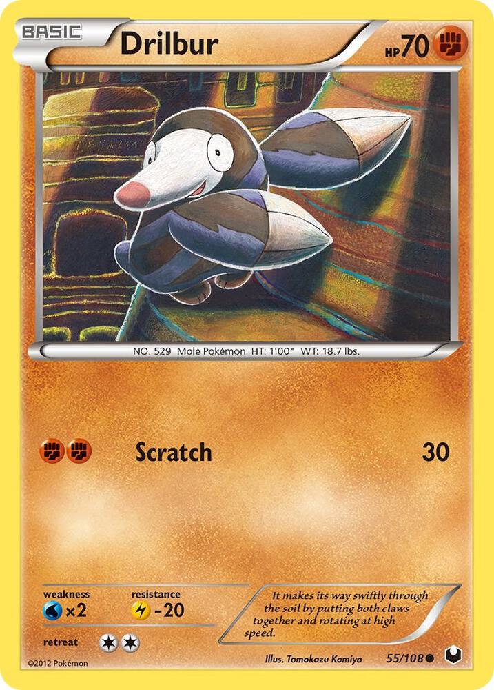 Pokemon Drilbur 55/108 Dark Explorers