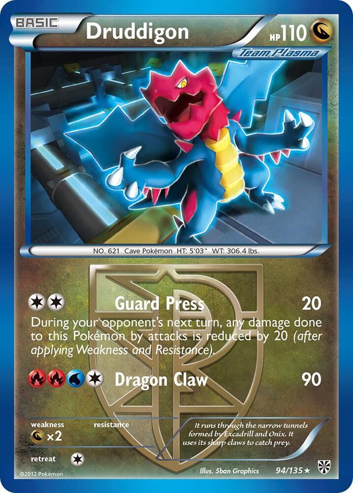 Pokemon Druddigon 94/135 Plasma Storm