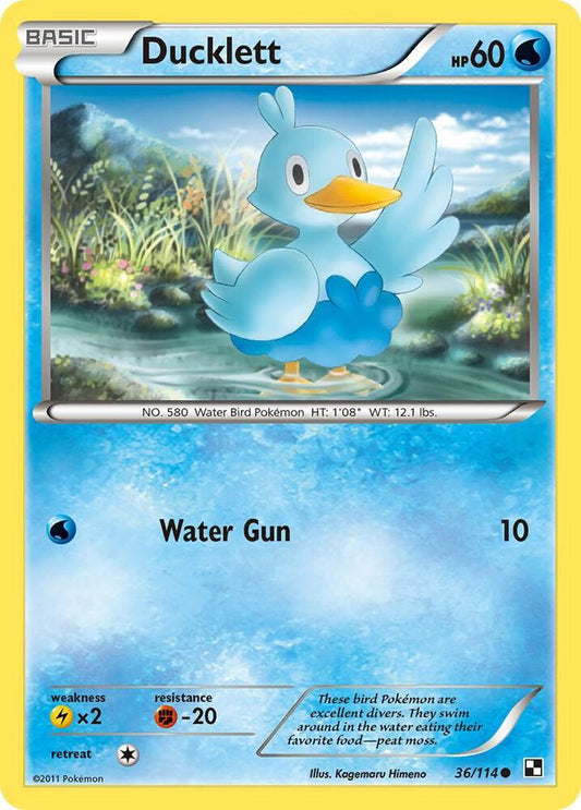 Pokemon Ducklett 36/114 Black & White
