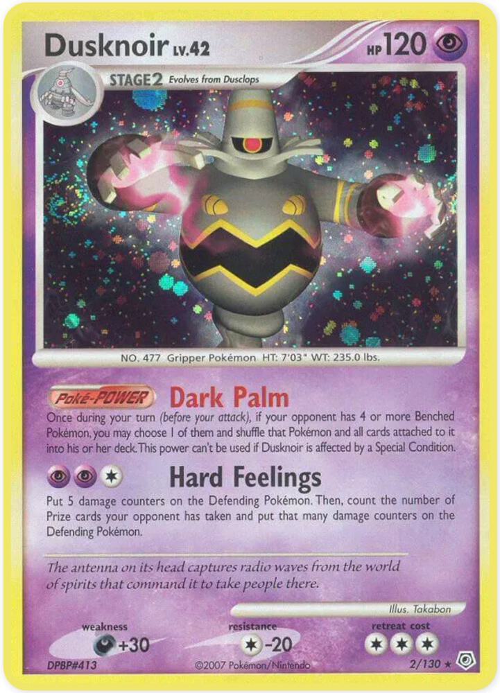 Pokemon Dusknoir 2/130 Diamond & Pearl