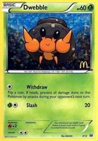 Pokemon Dwebble 3/12 Mcdonald's Collection 2012