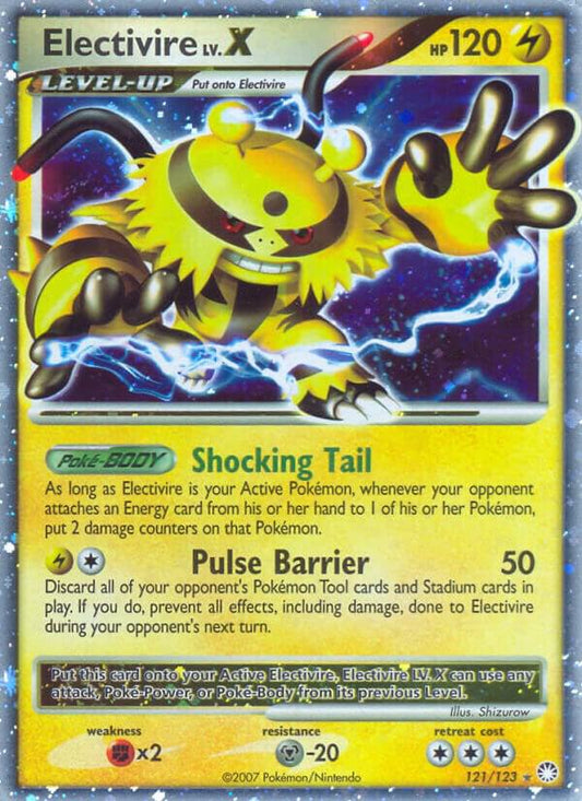 Pokemon Electivire LV.X 121/123 Mysterious Treasures